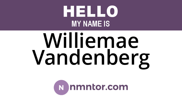 Williemae Vandenberg