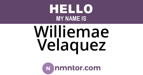Williemae Velaquez