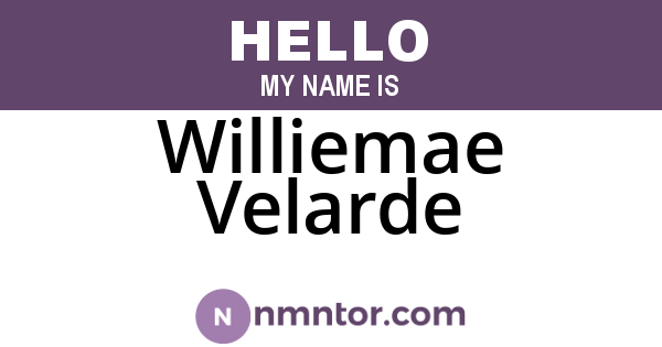 Williemae Velarde