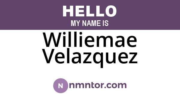 Williemae Velazquez