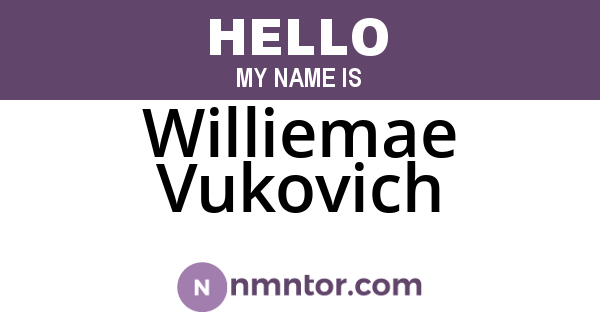 Williemae Vukovich
