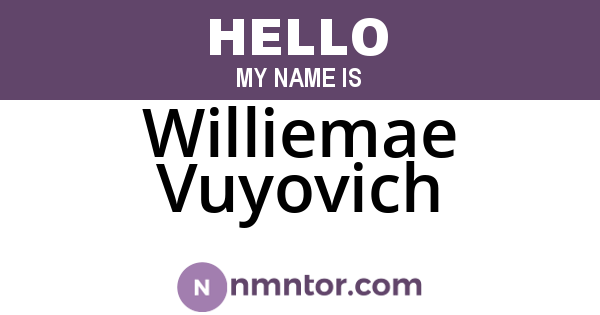 Williemae Vuyovich