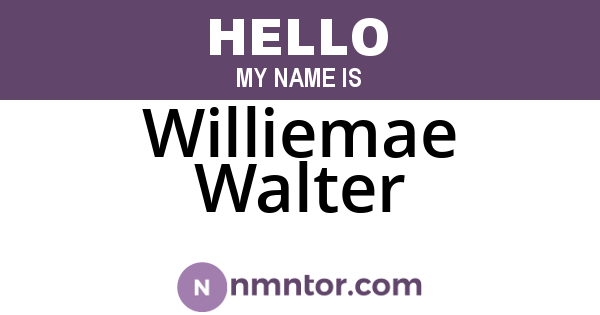 Williemae Walter