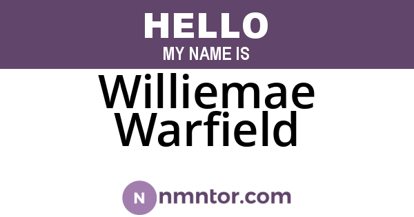 Williemae Warfield