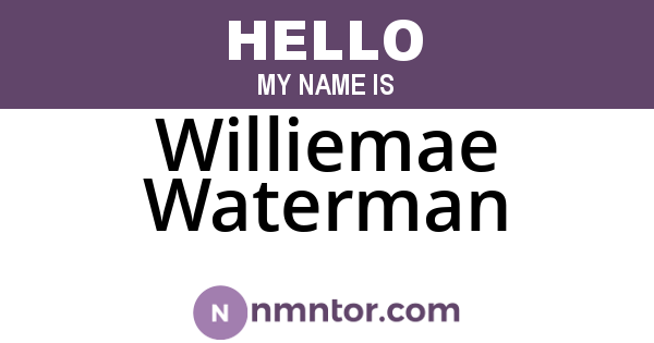 Williemae Waterman