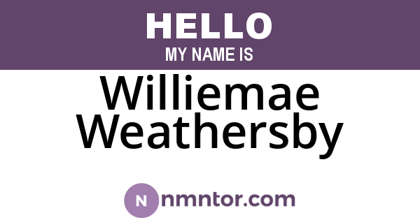 Williemae Weathersby