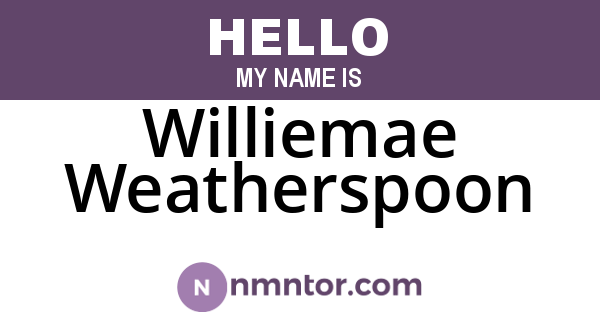 Williemae Weatherspoon