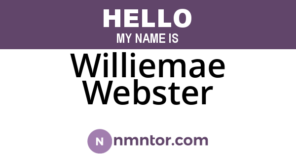 Williemae Webster