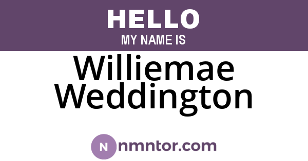 Williemae Weddington