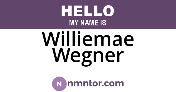 Williemae Wegner