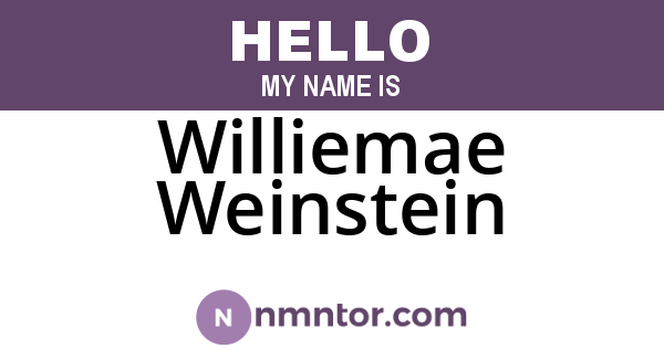 Williemae Weinstein