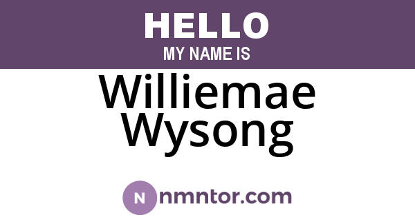 Williemae Wysong