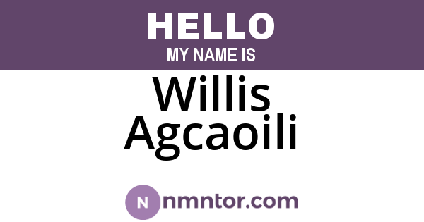 Willis Agcaoili