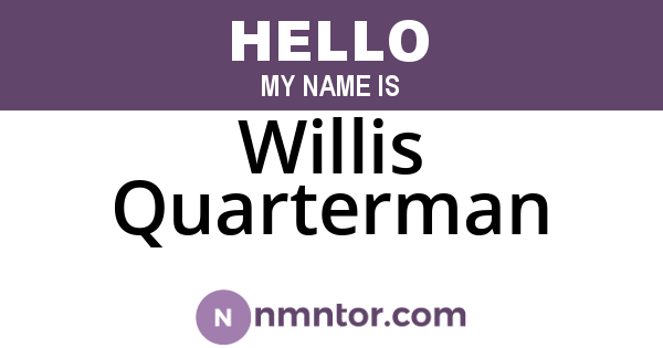 Willis Quarterman