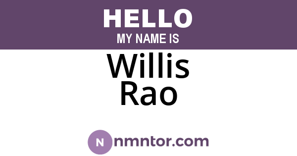 Willis Rao
