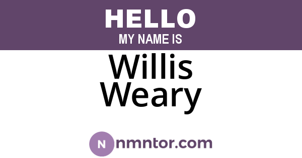 Willis Weary