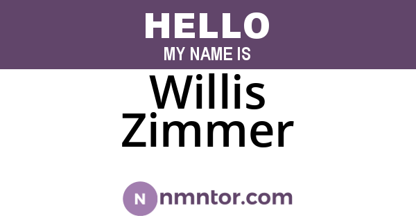 Willis Zimmer