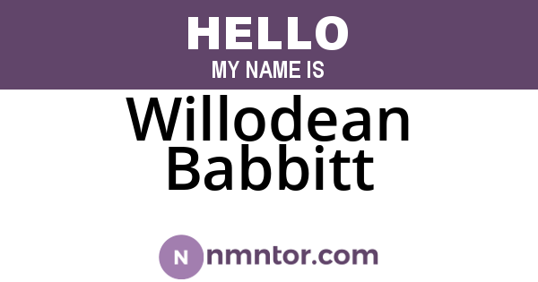 Willodean Babbitt