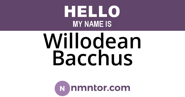 Willodean Bacchus