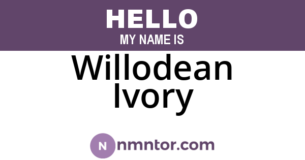 Willodean Ivory