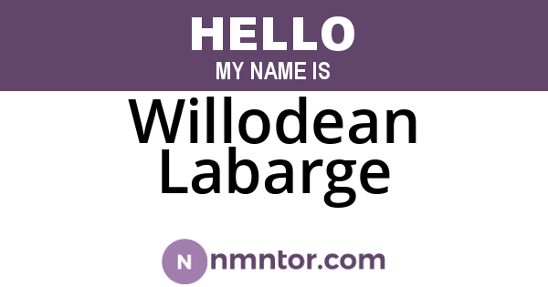 Willodean Labarge