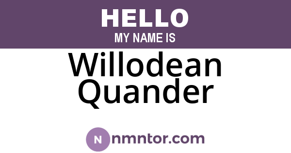 Willodean Quander
