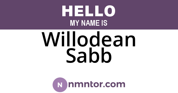 Willodean Sabb