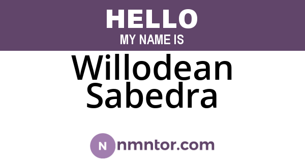Willodean Sabedra