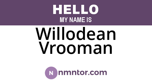 Willodean Vrooman