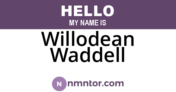 Willodean Waddell