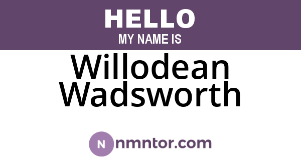 Willodean Wadsworth
