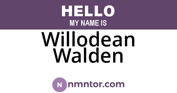 Willodean Walden