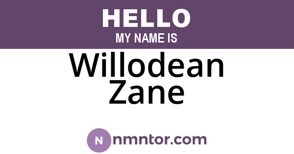 Willodean Zane