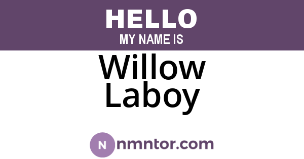 Willow Laboy
