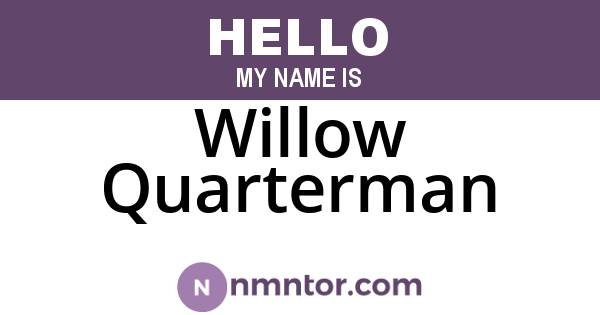 Willow Quarterman