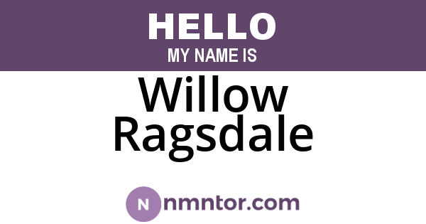 Willow Ragsdale