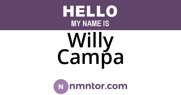 Willy Campa
