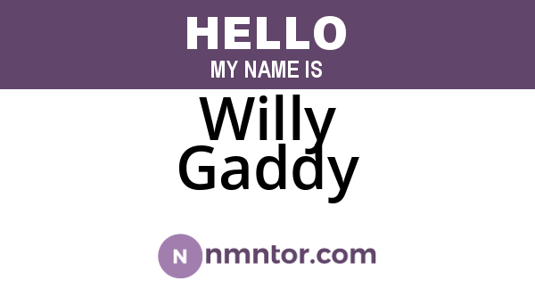 Willy Gaddy