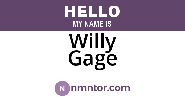 Willy Gage