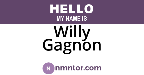 Willy Gagnon