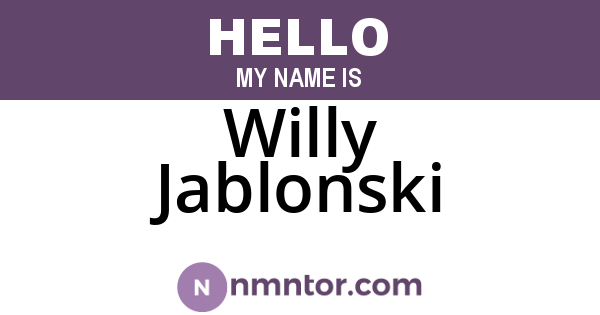 Willy Jablonski