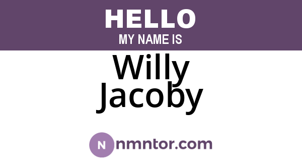 Willy Jacoby