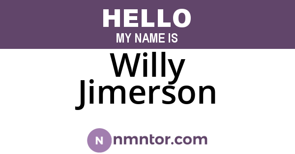 Willy Jimerson