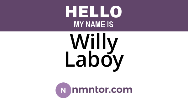 Willy Laboy