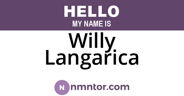 Willy Langarica