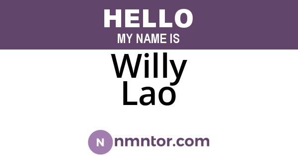 Willy Lao