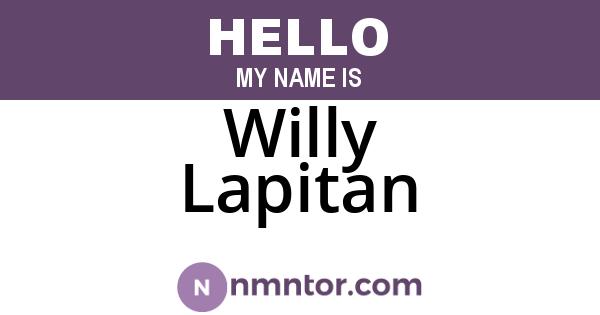 Willy Lapitan