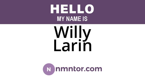 Willy Larin
