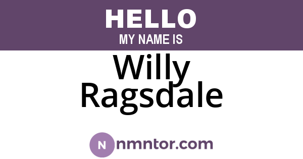 Willy Ragsdale