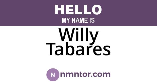 Willy Tabares